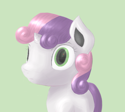 Size: 500x450 | Tagged: safe, artist:fantasyglow, sweetie belle, pony, robot, robot pony, unicorn, g4, female, filly, foal, green background, horn, simple background, solo, sweetie bot