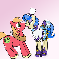 Size: 1000x1000 | Tagged: safe, artist:madmax, big macintosh, sapphire shores, earth pony, pony, g4, male, stallion