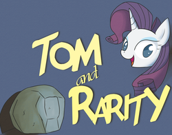 Size: 1722x1347 | Tagged: safe, artist:mcsadat, rarity, tom, g4, parody, rock, tom and jerry