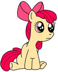 Size: 450x560 | Tagged: safe, artist:ced75, apple bloom, g4, female, filly, foal, sitting, solo