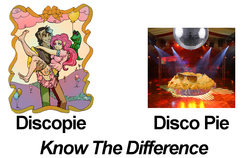 Size: 1000x632 | Tagged: safe, discord, pinkie pie, human, bridal carry, carrying, disco, discopie, female, humanized, know the difference, male, pie, pun, shipping, straight