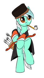 Size: 400x702 | Tagged: safe, artist:xioade, lyra heartstrings, pony, g4, archer, armenia, armenian, arrow, bipedal, bow (weapon), clothes, drawfag, female, hat, history, ottoman, pipe, quiver, smoking, soldier, solo, warrior, weapon