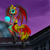 Size: 2555x2558 | Tagged: safe, artist:mindmeats, sunset shimmer, equestria girls, g4, my little pony equestria girls, element of magic, fangs, female, magic, scene interpretation, solo, sunset satan