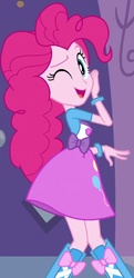 Size: 330x682 | Tagged: safe, screencap, pinkie pie, equestria girls, g4, clothes, female, shirt, solo