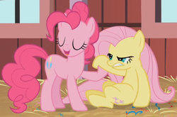 Size: 886x586 | Tagged: safe, screencap, fluttershy, pinkie pie, g4, the last roundup