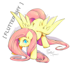 Size: 1157x1050 | Tagged: dead source, safe, artist:nauticalsparrow, fluttershy, g4, female, pixiv, simple background, solo, white background
