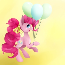 Size: 2500x2500 | Tagged: safe, artist:twistedmindbrony, pinkie pie, g4, balloon, female, solo