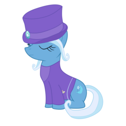 Size: 1000x1000 | Tagged: safe, artist:illusiveelusive, trixie, pony, unicorn, g4, clothes, female, hat, mare, shirt, solo, top hat