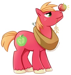 Size: 727x775 | Tagged: safe, artist:tsurime, big macintosh, earth pony, pony, g4, apple, male, solo, stallion