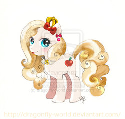 Size: 600x572 | Tagged: safe, artist:dragonfly-world, pony, apple white, ever after high, ponified, solo