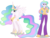 Size: 3415x2599 | Tagged: safe, artist:vector-brony, princess celestia, principal celestia, alicorn, human, pony, equestria girls, g4, cutie mark accessory, edward elric's dream, hand on hip, human ponidox, self ponidox, simple background, square crossover, tally mctallerson, transparent background, vector