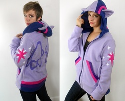 Size: 3008x2440 | Tagged: safe, artist:lisa-lou-who, twilight sparkle, human, g4, clothes, craft, hoodie, irl, irl human, photo, twilight sparkle (alicorn)