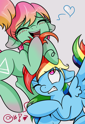 Size: 1024x1486 | Tagged: safe, artist:llacky, rainbow dash, oc, g4