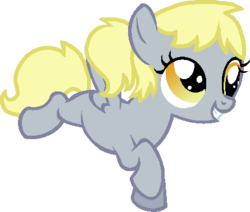 Size: 445x378 | Tagged: safe, artist:riakapepsipony, artist:starryoak, derpy hooves, pegasus, pony, g4, alternate hairstyle, cute, derpabetes, female, filly, filly derpy, filly derpy hooves, ponytail, simple background, solo, transparent background, younger