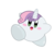 Size: 939x851 | Tagged: safe, artist:holsternicholson, sweetie belle, puffball, g4, crossover, female, horn, kirby, kirby (series), kirbyfied, nintendo, simple background, solo, species swap, transparent background