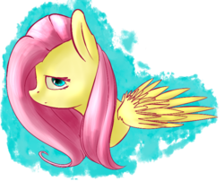 Size: 714x577 | Tagged: safe, artist:moonsharddragon, fluttershy, g4, female, portrait, solo