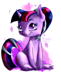 Size: 400x483 | Tagged: safe, artist:marshmellowcannibal, twilight sparkle, g4, female, solo