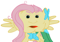 Size: 1515x1046 | Tagged: safe, artist:mrcountermax, edit, fluttershy, g4, ambiguous gender, pumkin, solo, wat