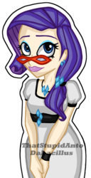 Size: 550x1076 | Tagged: safe, artist:antych, rarity, human, g4, female, glasses, humanized, solo