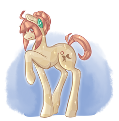 Size: 956x972 | Tagged: safe, artist:rubyrue, oc, oc only, oc:rubyrue, crystal pony, pony, solo