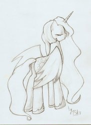 Size: 800x1099 | Tagged: safe, artist:antych, princess celestia, g4, female, sketch, solo