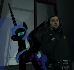 Size: 888x843 | Tagged: safe, artist:dbuilder, nightmare moon, human, g4, 3d, cigarette, gmod