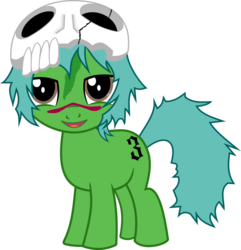 Size: 877x911 | Tagged: safe, artist:feralhamster, pony, bleach (manga), female, filly, nelliel tu odelschwanck, ponified, simple background, solo, transparent background, vector