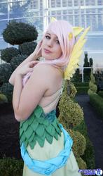 Size: 1205x2048 | Tagged: safe, artist:lisa-lou-who, fluttershy, human, g4, clothes, cosplay, dress, gala dress, irl, irl human, katsucon, photo, solo