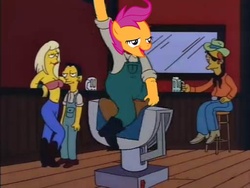 Size: 512x384 | Tagged: safe, scootaloo, g4, chickun, exploitable meme, male, meme, the simpsons