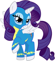 Size: 6355x7000 | Tagged: safe, artist:maximillianveers, rarity, alicorn, pony, g4, absurd resolution, female, race swap, raricorn, simple background, solo, transparent background, vector, wonderbolts, wonderbolts uniform