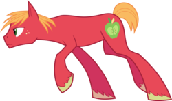 Size: 1600x950 | Tagged: safe, artist:greentuxedoheart, big macintosh, earth pony, pony, g4, male, missing accessory, simple background, solo, stallion, transparent background