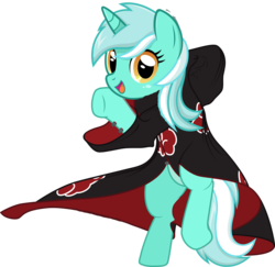 Size: 2881x2797 | Tagged: safe, artist:holsternicholson, lyra heartstrings, pony, unicorn, g4, akatsuki, bipedal, female, mare, naruto, pain (naruto), simple background, solo, transparent background