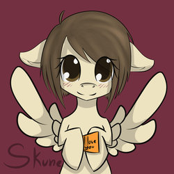 Size: 894x894 | Tagged: safe, oc, oc only, pegasus, pony, blushing, cute, female, floppy ears, love, mare, solo