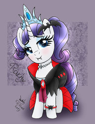 Size: 900x1174 | Tagged: safe, artist:joakaha, rarity, vampire, g4, clothes, costume, dressup, female, nightmare night, solo