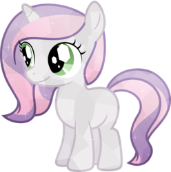 Size: 10553x10622 | Tagged: safe, artist:kiattakatt, sweetie belle, pony, unicorn, g4, absurd resolution, alternate hairstyle, crystallized, female, filly, simple background, solo, transparent background, vector