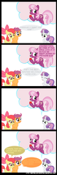 Size: 1070x3250 | Tagged: safe, artist:bestseller-microtech, apple bloom, cheerilee, scootaloo, sweetie belle, earth pony, pegasus, pony, unicorn, g4, apple, comic, cutie mark crusaders, female, filly, the perfect stallion