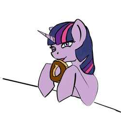 Size: 768x768 | Tagged: artist needed, safe, twilight sparkle, g4, donut, female, solo