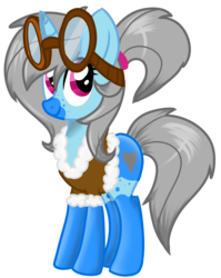 Size: 2150x2700 | Tagged: safe, artist:shyshyoctavia, oc, oc only, oc:roiling steam, pony, unicorn, clothes, goggles, jacket, solo