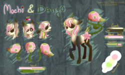 Size: 3048x1836 | Tagged: safe, artist:weird--fish, oc, oc only, oc:dango, oc:mochi, monster pony, original species, piranha plant pony, plant pony, augmented tail, reference sheet