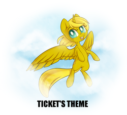 Size: 1000x909 | Tagged: safe, artist:esy, oc, oc only, oc:ticket, alicorn, pony, alicorn oc, flying, music, solo