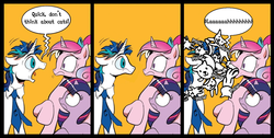 Size: 1157x581 | Tagged: safe, idw, princess cadance, shining armor, twilight sparkle, cat, g4, spoiler:comic, asdfmovie, exploitable meme, filly, filly twilight sparkle, meme, random, screaming armor, wat