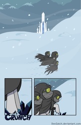 Size: 792x1224 | Tagged: safe, artist:donzatch, comic:tale of twilight, cloak, clothes, comic, crystal, goggles, snow, snowfall