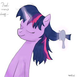 Size: 1000x1000 | Tagged: safe, artist:rodolfomushi, twilight sparkle, g4, brush, female, magic, solo