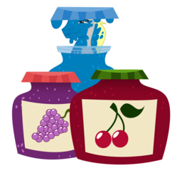 Size: 995x1026 | Tagged: safe, artist:lizziebax, hugh jelly, g4, cherry, jelly, prunes, simple background, transparent background, vector