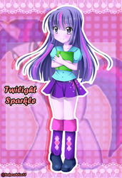 Size: 650x950 | Tagged: safe, artist:sakuraalice33, twilight sparkle, unicorn, equestria girls, g4, cardboard twilight, female, solo, unicorn twilight, zoom layer