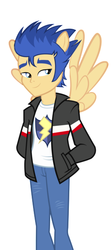 Size: 266x600 | Tagged: safe, flash sentry, equestria girls, g4, ponied up, solo, transformation