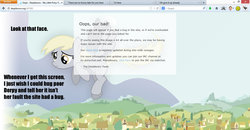 Size: 1366x708 | Tagged: safe, derpy hooves, derpibooru, g4, error, firefox, meta, microsoft windows, tab humor, text, windows 8