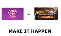 Size: 1280x762 | Tagged: safe, g4, exploitable meme, hearthstone, make it happen, meme, meta, my little pony logo