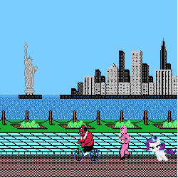 Size: 480x480 | Tagged: safe, rarity, pony, unicorn, g4, animated, bicycle, female, filly, gif, male, new york city, nigga stole my bike, nintendo, nintendo entertainment system, pixel art, punch-out!!, rariquest, rarity being dragged to her destiny, statue of liberty, ytmnd