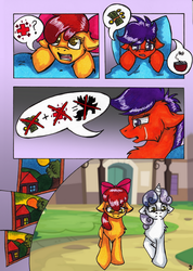 Size: 600x845 | Tagged: safe, artist:olivcater, apple bloom, scootaloo, sweetie belle, comic:medicines called friends needed, g4, comic, cutie mark crusaders, hospital, pictogram, poverty